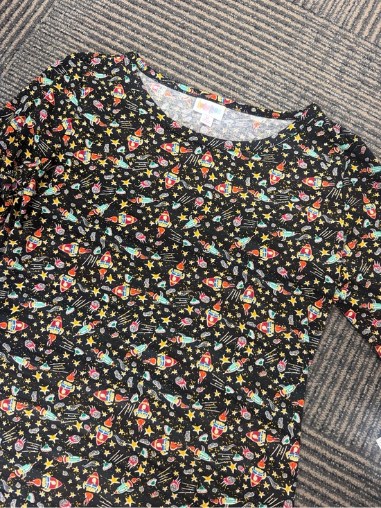 LuLaRoe Dresses & Skirts - NWT LuLaRoe Julia Black Midi Dress Rocket Space Print Sz Medium